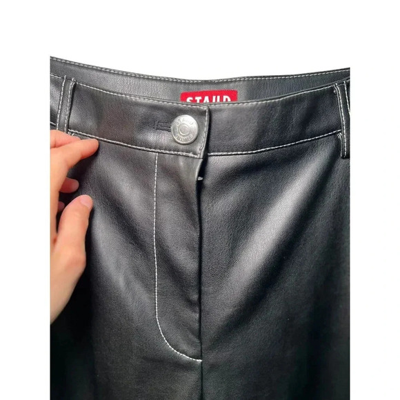 Staud Domino Vegan Leather Cargo Pants size 10 - Picture 6 of 9